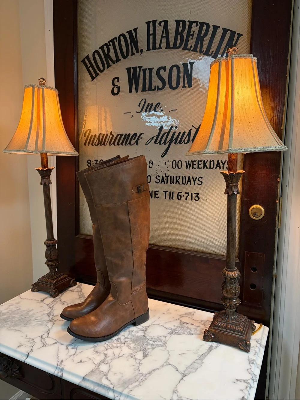 Breckelles Tall Brown Over-the-Knee Riding Boots